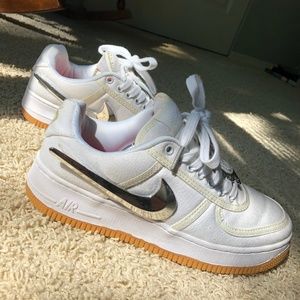 LIKE NEW Travis Scott Air Force 1's